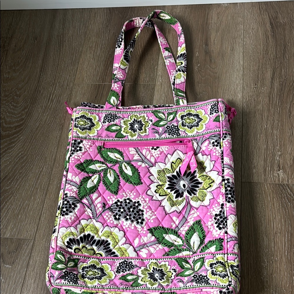 VERA BRADLEY Laptop Travel Tote Bag RETIRED - Checkpoint Friendly Pink Floral